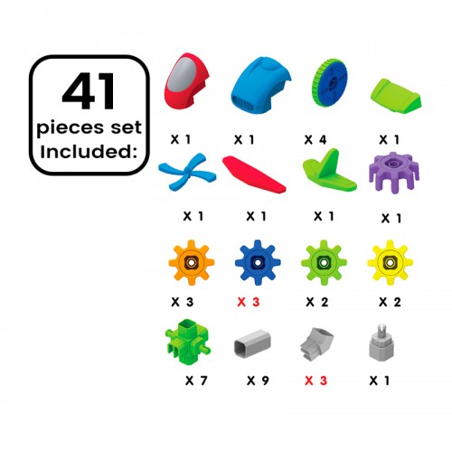 Hap-P-Kid Little Learner 3 in 1 STEM Plane Gear |  STEM Toys | Airplabe | Racing Car | Helicopter | 3 years+